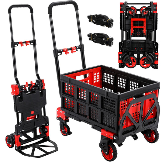 Hand Truck Dolly, 2-in-1Platform Cart Dolly