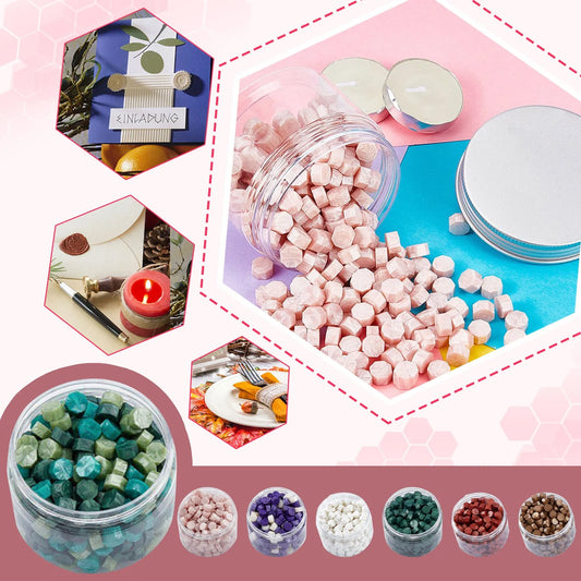 100 pcs wax seal DIY Stamp Sealed Wax Wedding Invitation Letter Decoration Process Macaron Gold