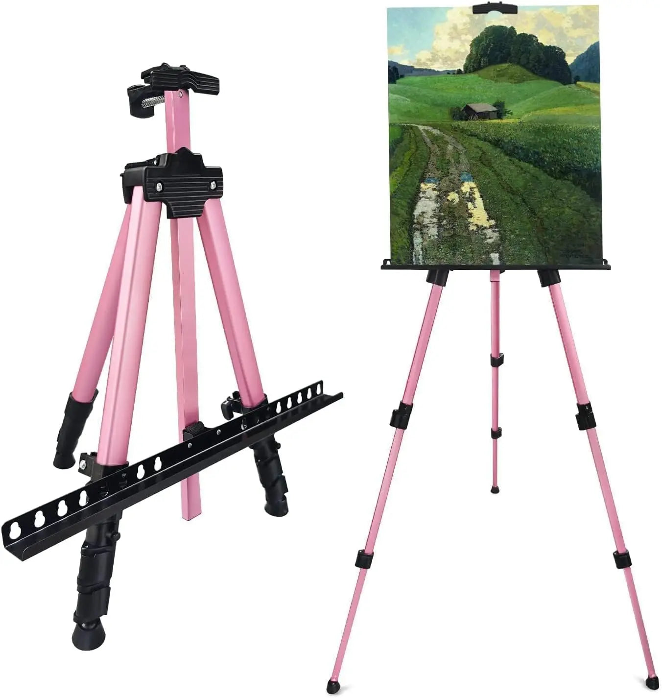 Display logo Adjustable portable easel for painting canvas heights from 17 to 66 inches