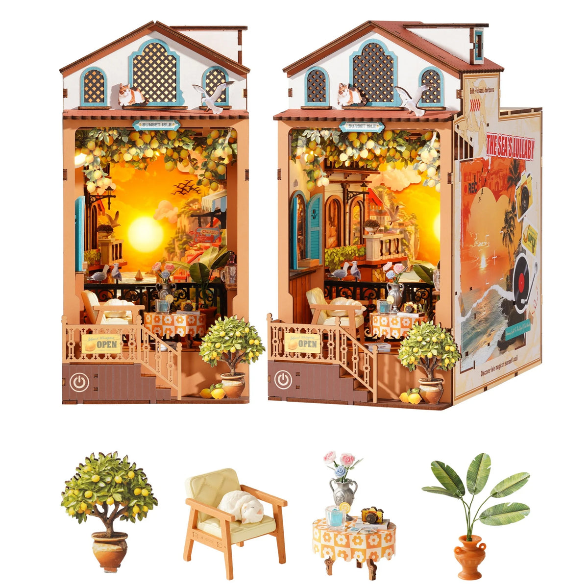 Rolife DIY Rolife  Wooden 3D Puzzle Model Building Kit for Bookshelf Decor Gift for Adult Book Lovers