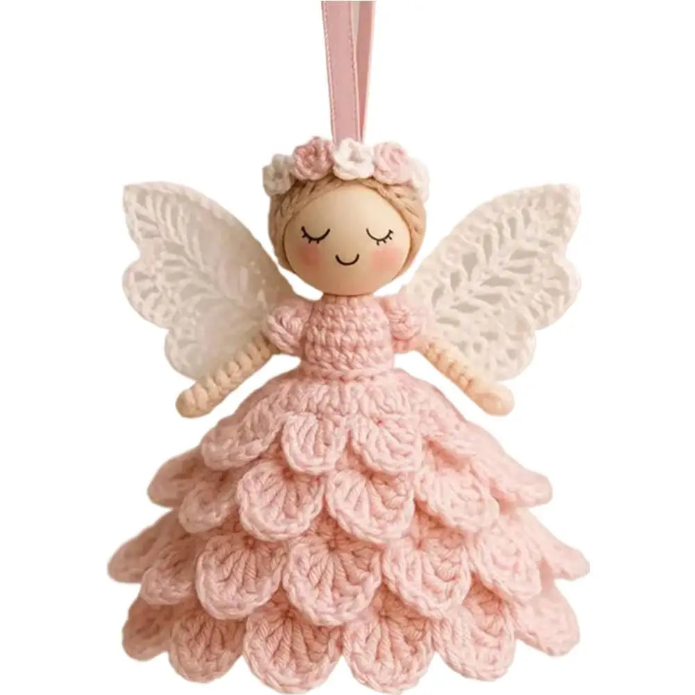 DIY Crochet Angel Ornament Kit Handwoven DIY Material Kit Craft Knitting Kit For Beginners (Unfinished)