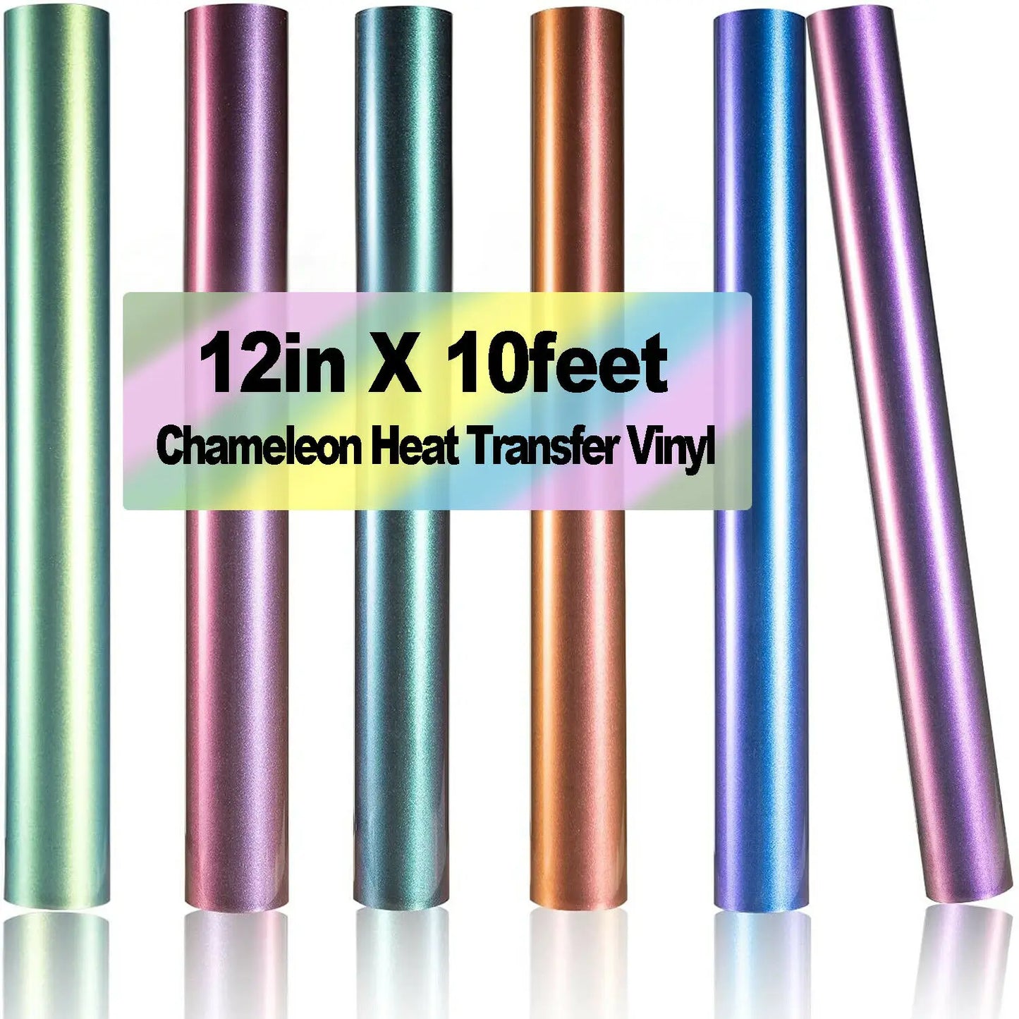 HTVRONT 30x300cm Chameleon Gradient Color Heat Transfer Vinyl Roll Permanent HTV  Vinals  for Cricut T-shirt Printing