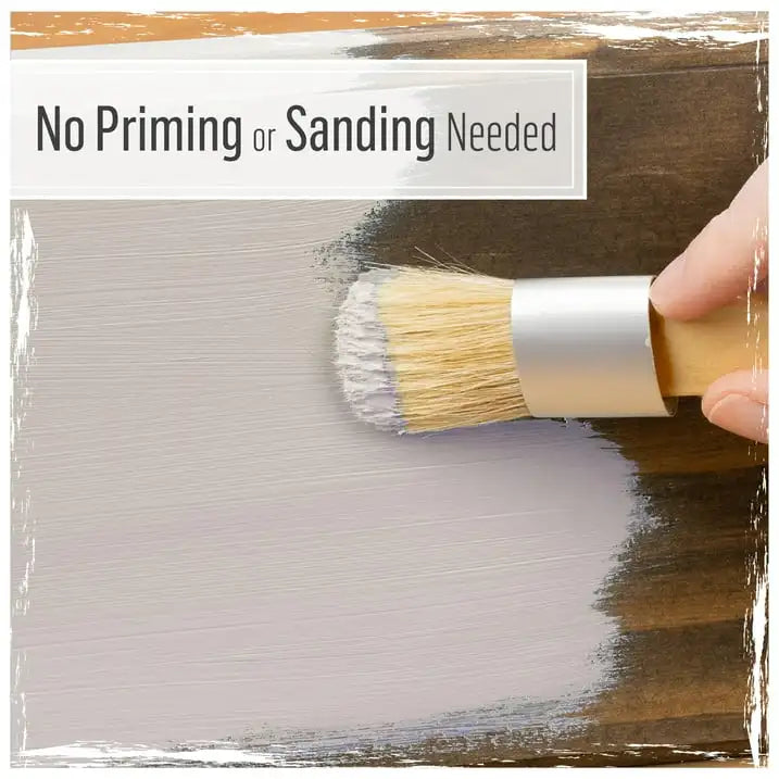 FolkArt Home Décor Chalk 8oz White & Tan Kit with 2 Ultra Matte Acrylic Paints and a 2 Pc Brush Set