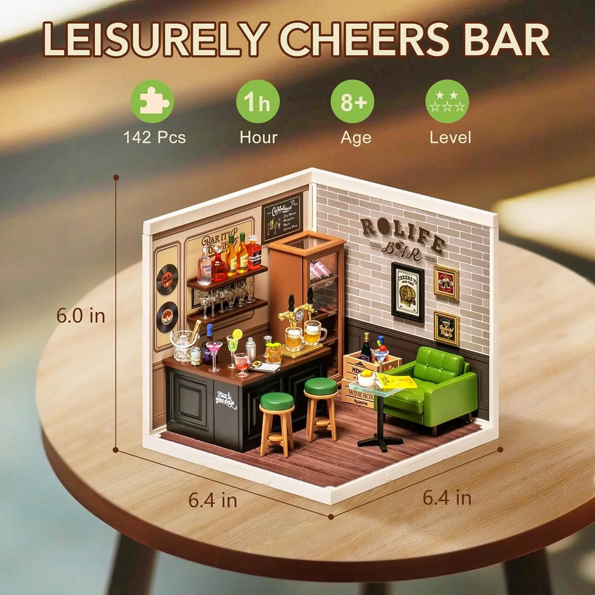Rolife Super Creator DIY Miniature House 3D Puzzlerwith LED Light for Home Decor Unique Gift for Girls Adults