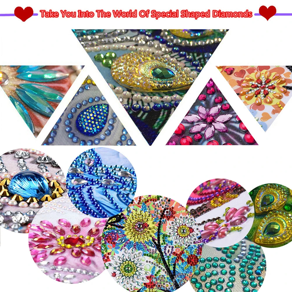 2D/Flat DIY Diamond Art Sun Catcher Rhinestone Diamond Art Window Pendants Diamond Art Pendant Window Hanging Art for Home Decor