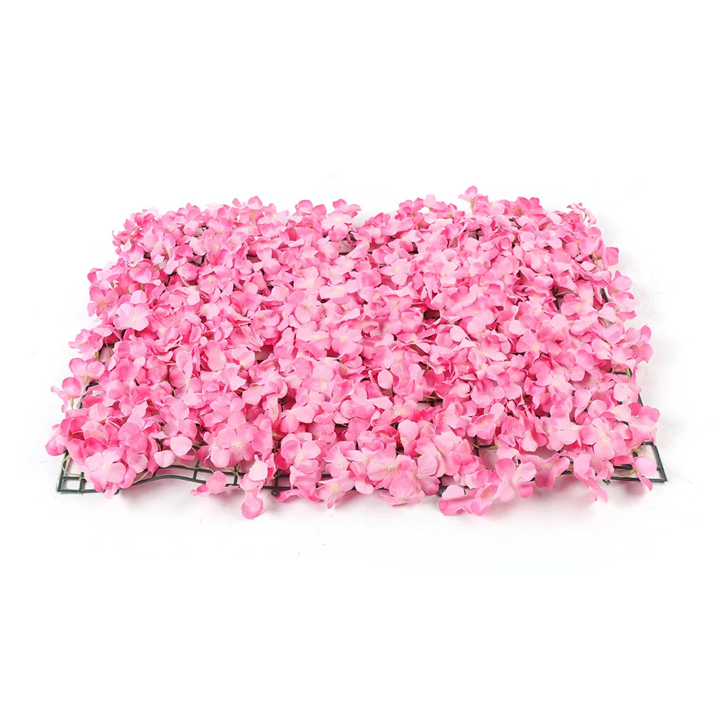 10 PCS Pink Flower Wall Panels Artificial Flower Wall Mat Silk Rose Flower Panels for Flower Wall Decor Party Wedding Bridal
