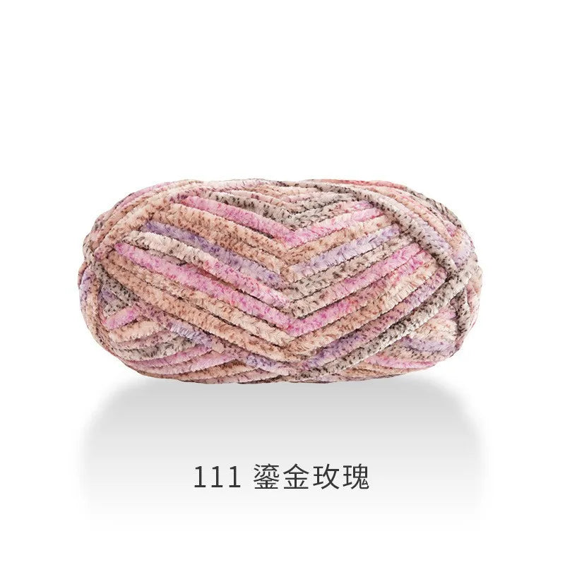 1pcs 100g super soft velvet wool coarse knitted yarn material package hand-woven hat scarf cushion