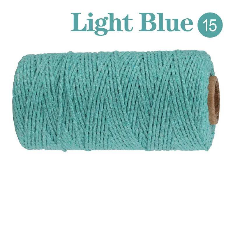 2mm 100M Macrame Cord Rope Cotton Twine Thread String Crafts DIY Sewing Handmade Wall Hangings Bohemia Wedding Party Home 2030