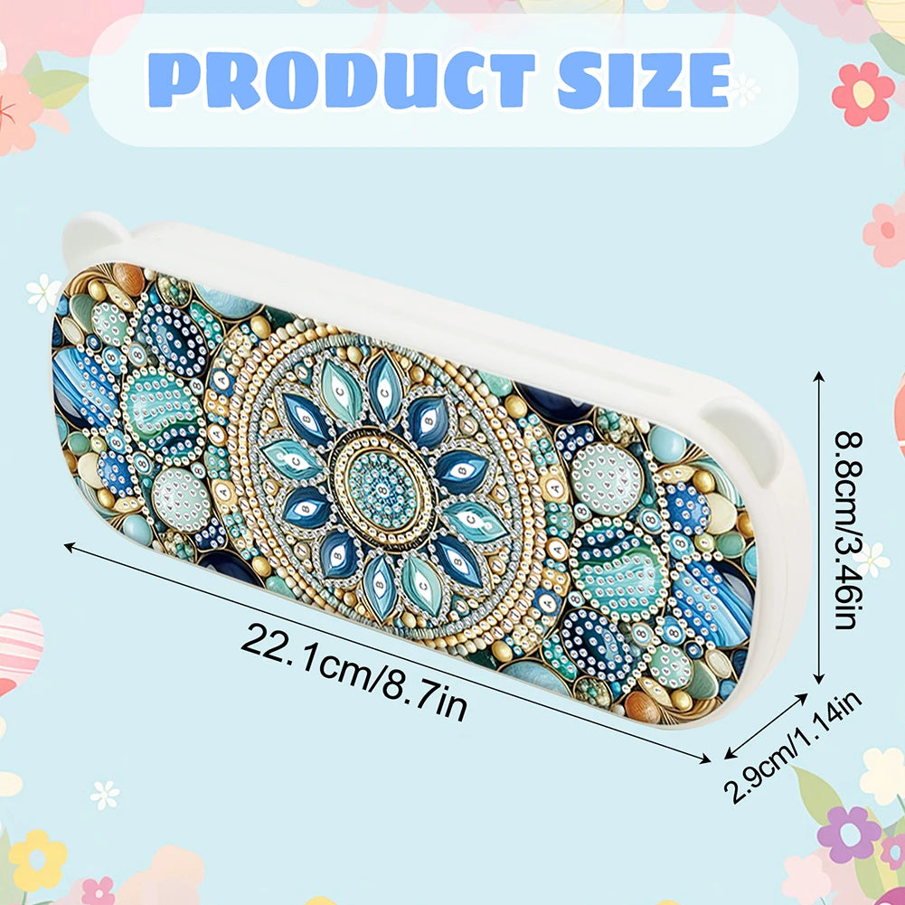 DIY Diamond Art Painting Pencil Box Kits Multifunctional Storage Box Diamond Art Pencil Box for Office and Home Desk Accessories