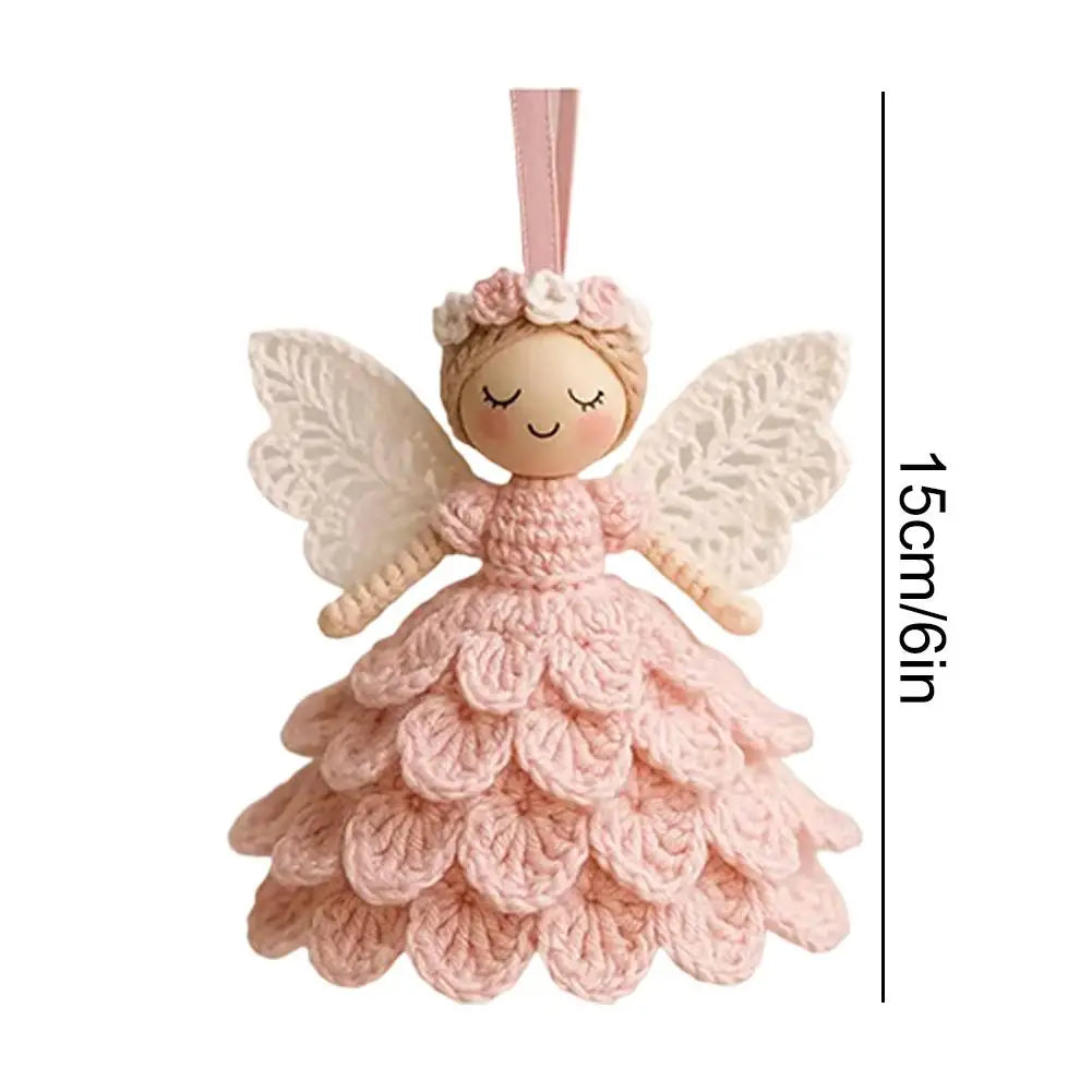 DIY Crochet Angel Ornament Kit Handwoven DIY Material Kit Craft Knitting Kit For Beginners (Unfinished)