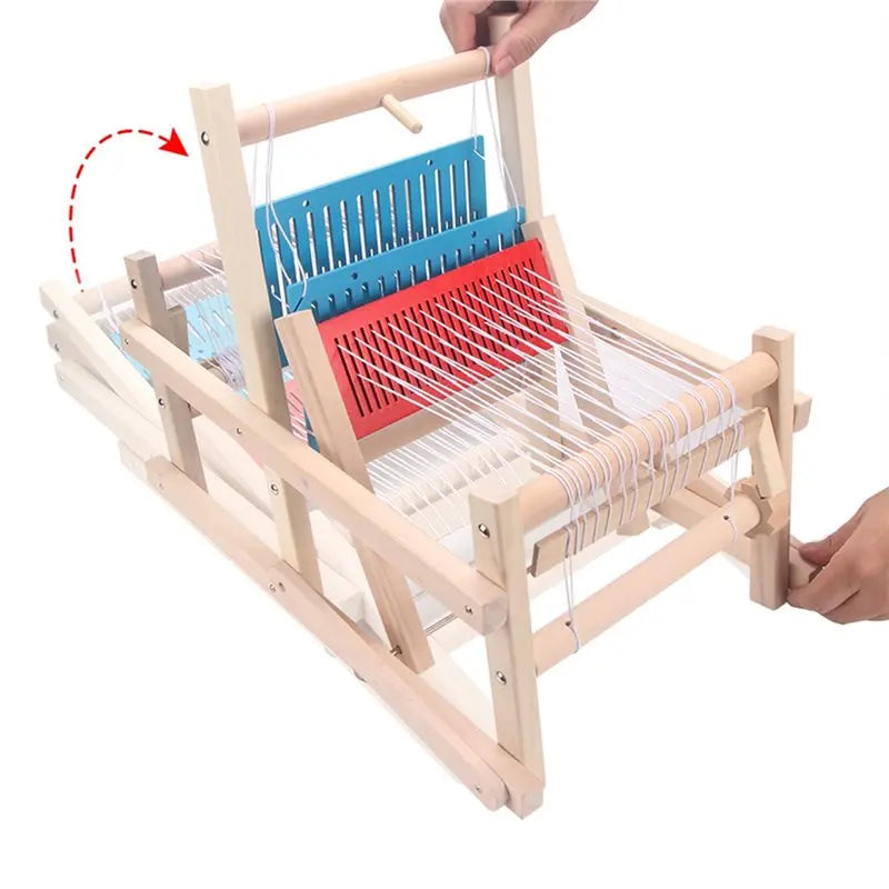 ABYN-Wooden Multi-Craft Weaving Kit, Hand Weaving Crochet Wool Yarn Project, Manual  DIY Wool Knitting Machine Tool