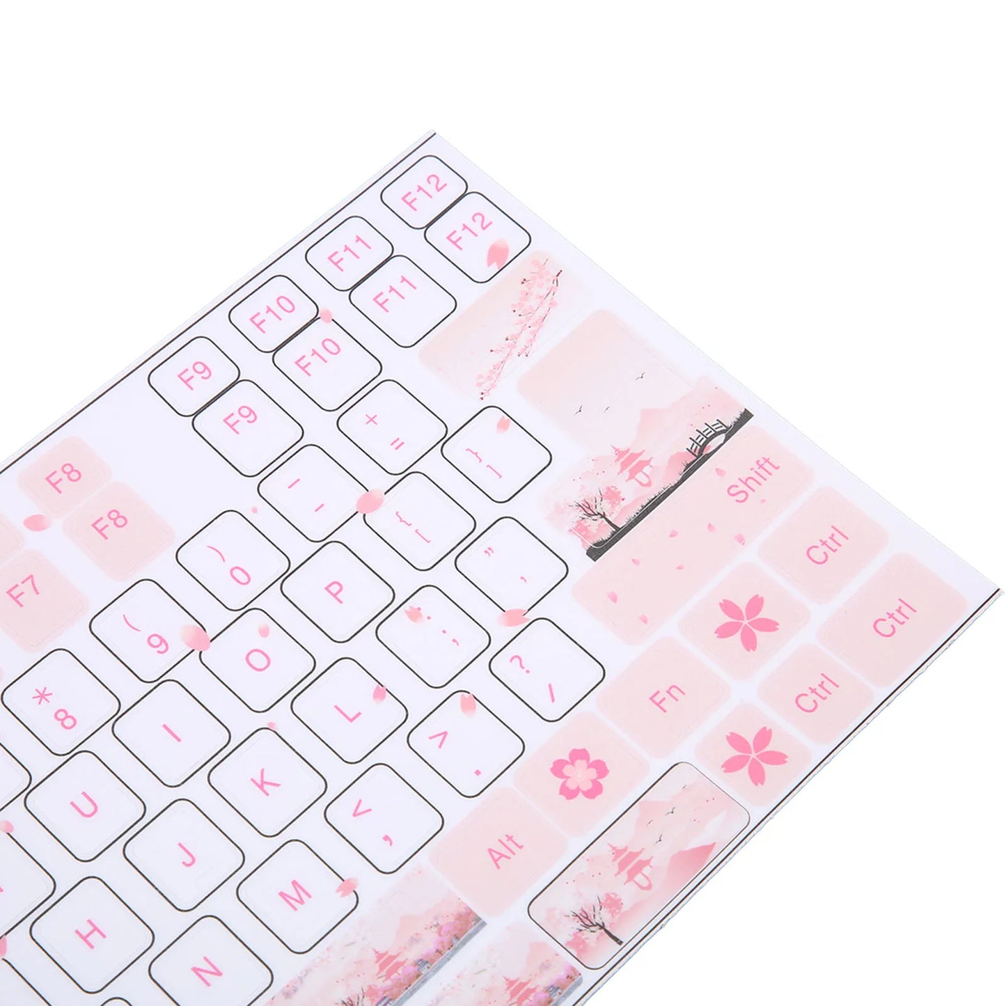 Keycaps Stickers Frosted Wear Resistant Mechanical Keyboard Stickers Clear Beautiful Pattern