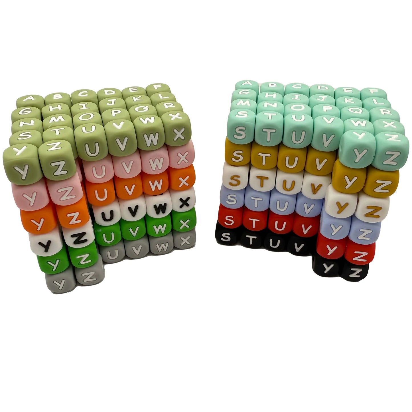 78pcs 12mm Silicone letter beads for DIY Key Chains Necklaces Bracelets Bag Chains Pen Beads Loose Beads Focus Bead