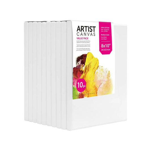 Stretched Canvas, 8"X10", 10 Pack