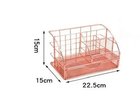 Wrought Iron Stationery Rack, Office Document Shelf, Makeup Brush  Box