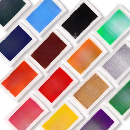 Craft Ink Pad for Stamps on Paper Wood Fabric - Pack of 15 Vibrant Colors