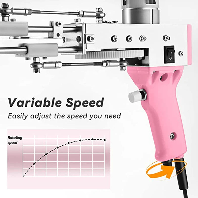 Upgraded Tufting Gun 2 in 1 Cut Loop Pile DIY Tools Electric Carpet tapis Weaving Tufting Gun Weaving Flocking Rug Machine