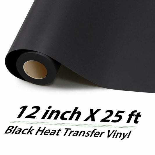 HTVRONT 30x750cm/12"X25ft PU Heat Transfer Vinyl Roll for Cricut Craft Heat Press DIY HTV Film For T-shirt Clothing Printing