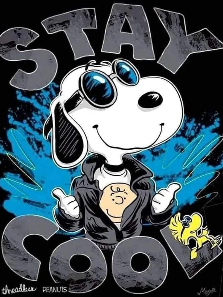 Diamond Art Painting Kit Cartoon Kawaii Snoopy Cute Dog Graffiti Comic Embroidery Mosaic Cross Stitch Home Decor Children's Gift