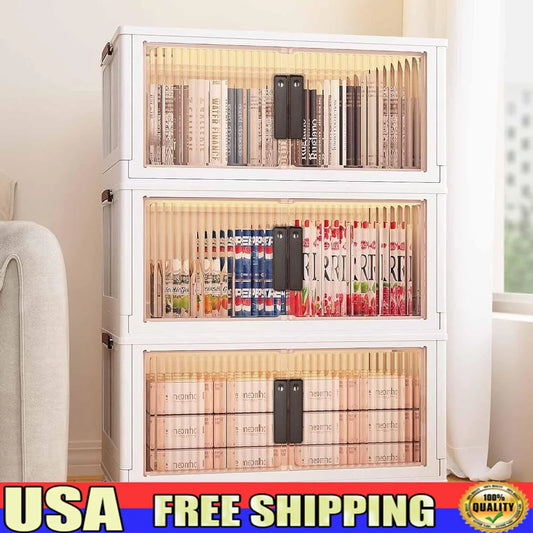 Stackable Storage Bins with Lids and Wheels Durable Space Saving Organizers Living Room Bedroom Craft Supplies 19Gal Capacity 3