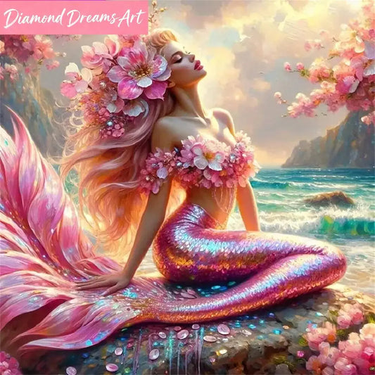 Diamond Painting Woman Portrait New Arrival Seasdie Diamond Mosaic Mermaid Picture Rhinestones Kits Decor For Home,frameless