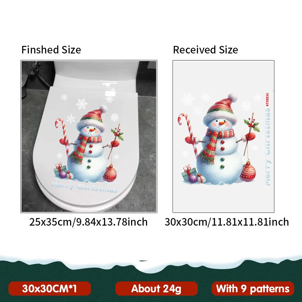 Break-Through Wall 3D Santa Claus Decal PVC Removable Christmas Wall Window Sticker Home Christmas Decoration Gift New Year 2025