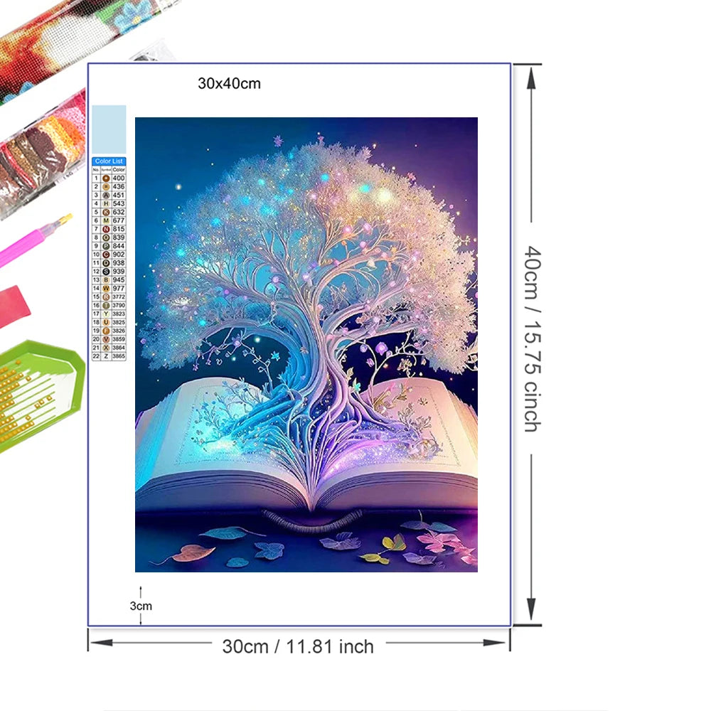 Tree of Life Diamond Painting Kits , Full Round 5D DIY Diamond Dots Paintings, Diamonds Pictures Gem Art and Crafts Home Decor