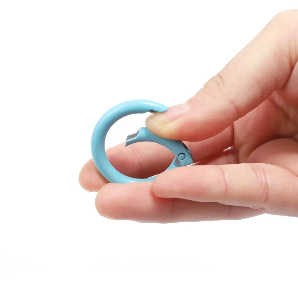 5Pcs/Lot 21 Colors Metal O Ring Spring Clasp Metal O Ring Spring ClaspKeychain Clips Hook Dog Chain DIY Jewelry Buckle Connector