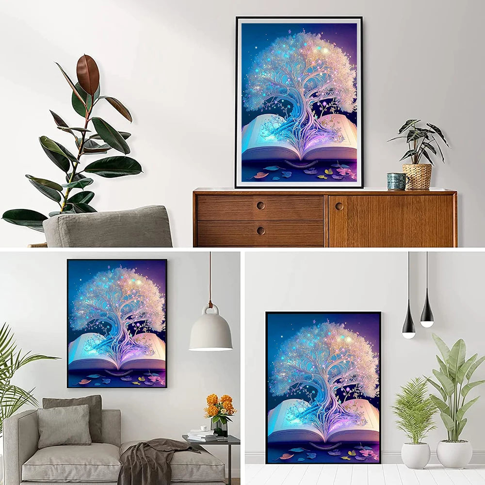 Tree of Life Diamond Painting Kits , Full Round 5D DIY Diamond Dots Paintings, Diamonds Pictures Gem Art and Crafts Home Decor