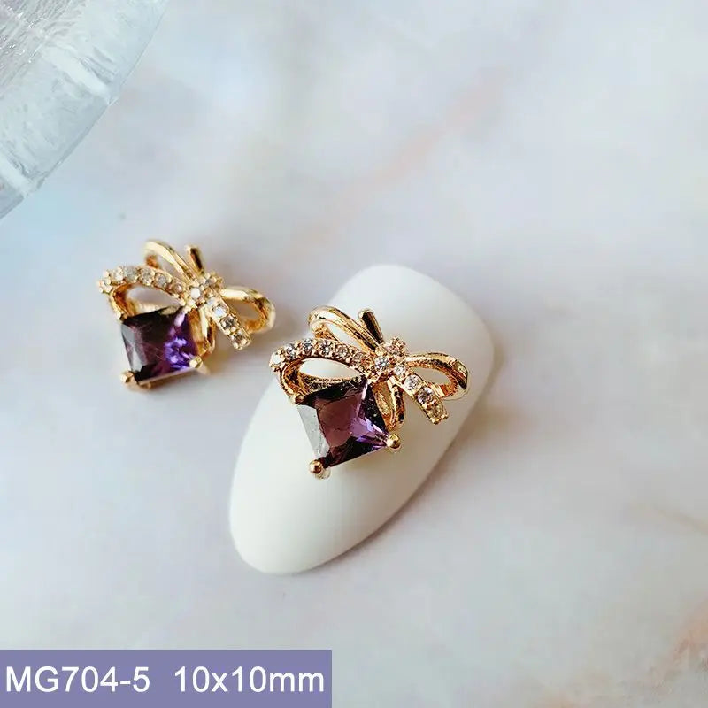 10pcs Luxury Kawaii Love Heart Pink Sailor Moon Star Nail Art Parts Zircon Manicure Nails Accesorios Supplies Decorations Charms