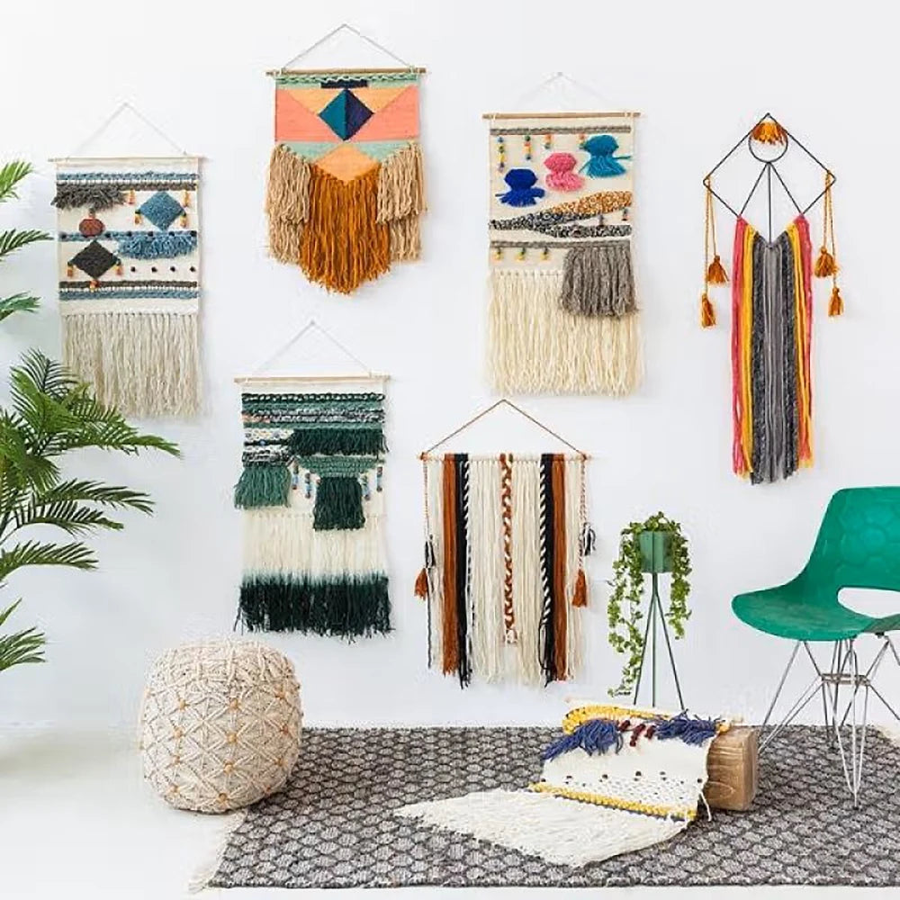 Large Weaving Loom Kit for Beginners With Stand Tapestry Handmade Woven Wall Art Loom Weave Frame Loom Weaving Knitting Tools