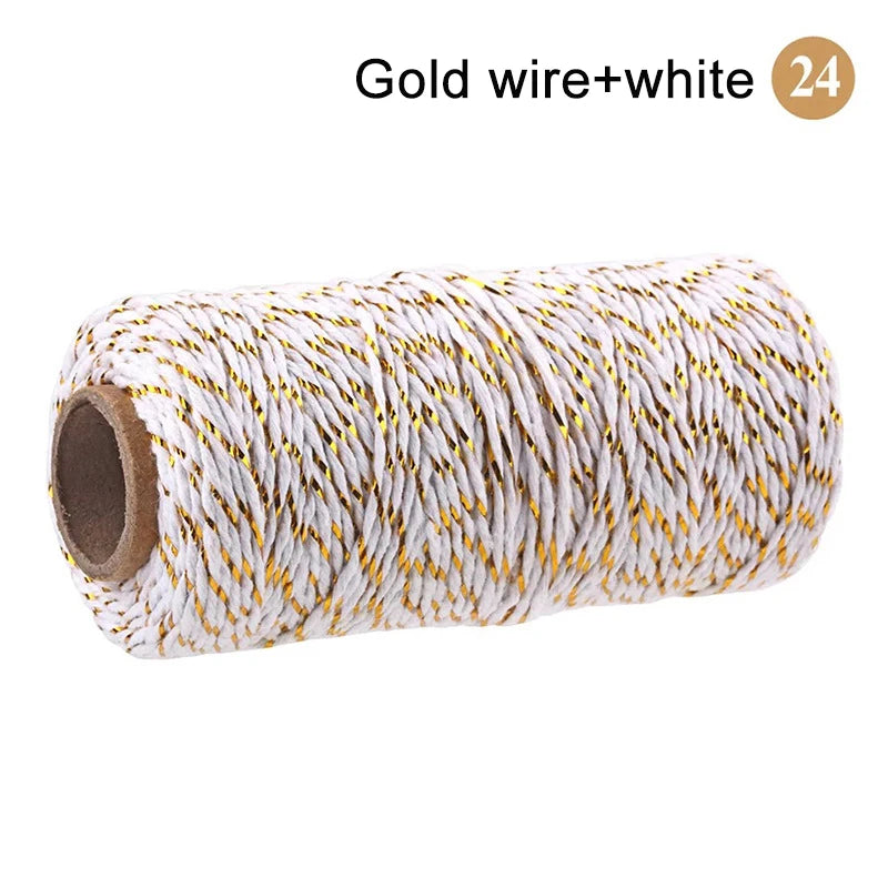 2mm 100M Macrame Cord Rope Cotton Twine Thread String Crafts DIY Sewing Handmade Wall Hangings Bohemia Wedding Party Home 2030