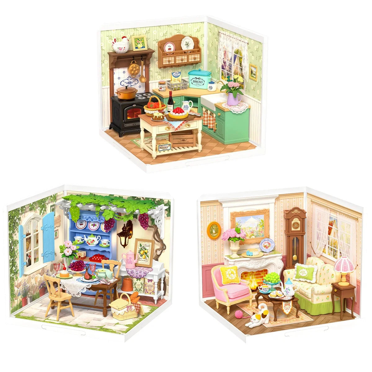 Rolife Dollhouse 3D Puzzle Super Creator Series DIY Miniature House Kit with LED Light for Home Decor Birthday Gift for Girls Teens