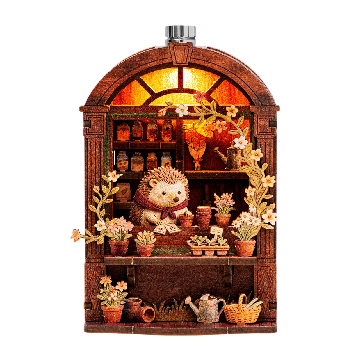 Fridge Magnet DIY Book Nook Kit 3D Puzzle Toy Dollhouse Shop Animal Mini House Furniture Creative Assembly Model Decoration