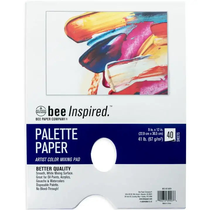 (3 pack) Bee Paper - 9"x 12" Artist Color Mixing Disposable Palette Paper, 40 Sheets, 41 lb. 67 GSM