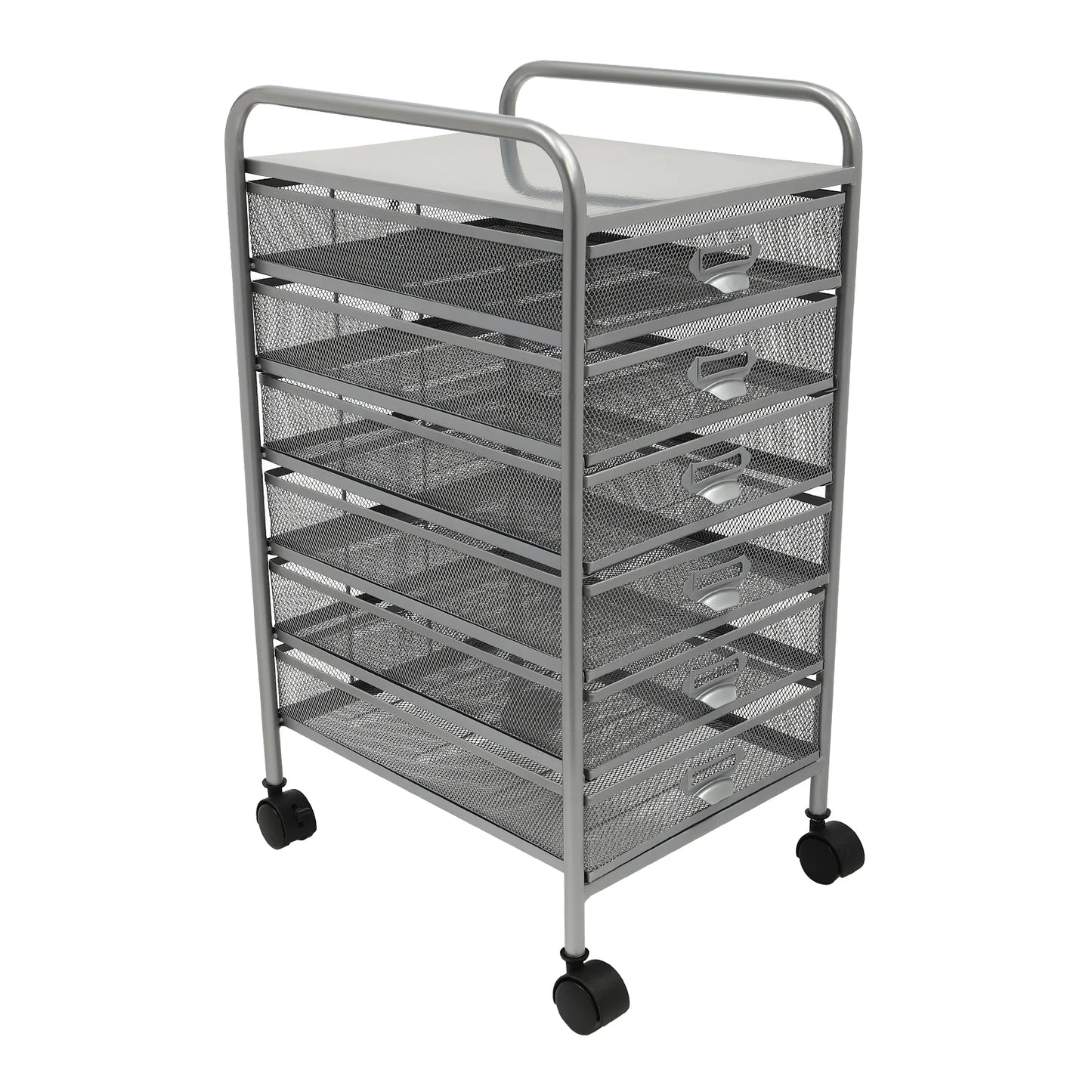 Rolling Cart Assemble Mesh Slim Storage File Cabinet with 6 Drawers & Wheels Craft Organizer for Makeup, Kitchen,Office Supplies