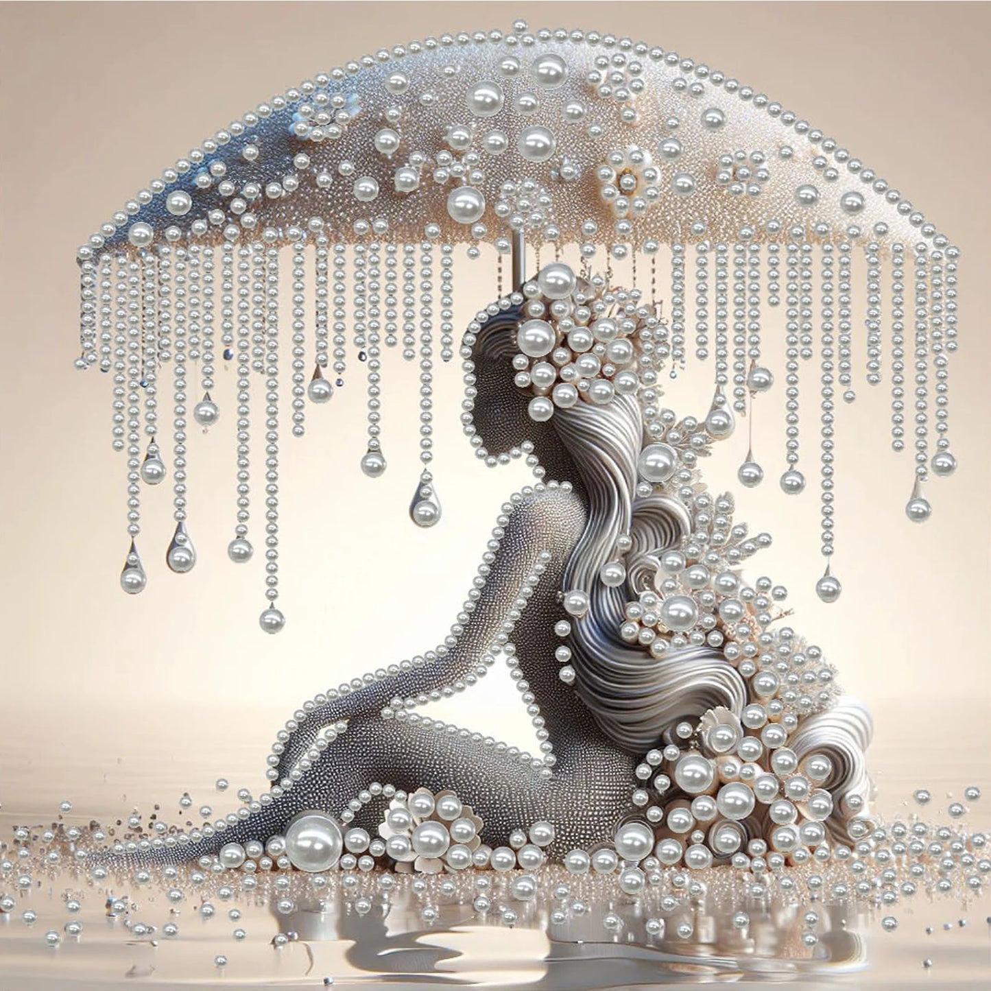 Elegant Lady Full 5D DIY Pearl Diamond Art Kits for Adults/Beginners Gift Idea Home Decor Gem Art Diamond Painting Kits 30*30cm