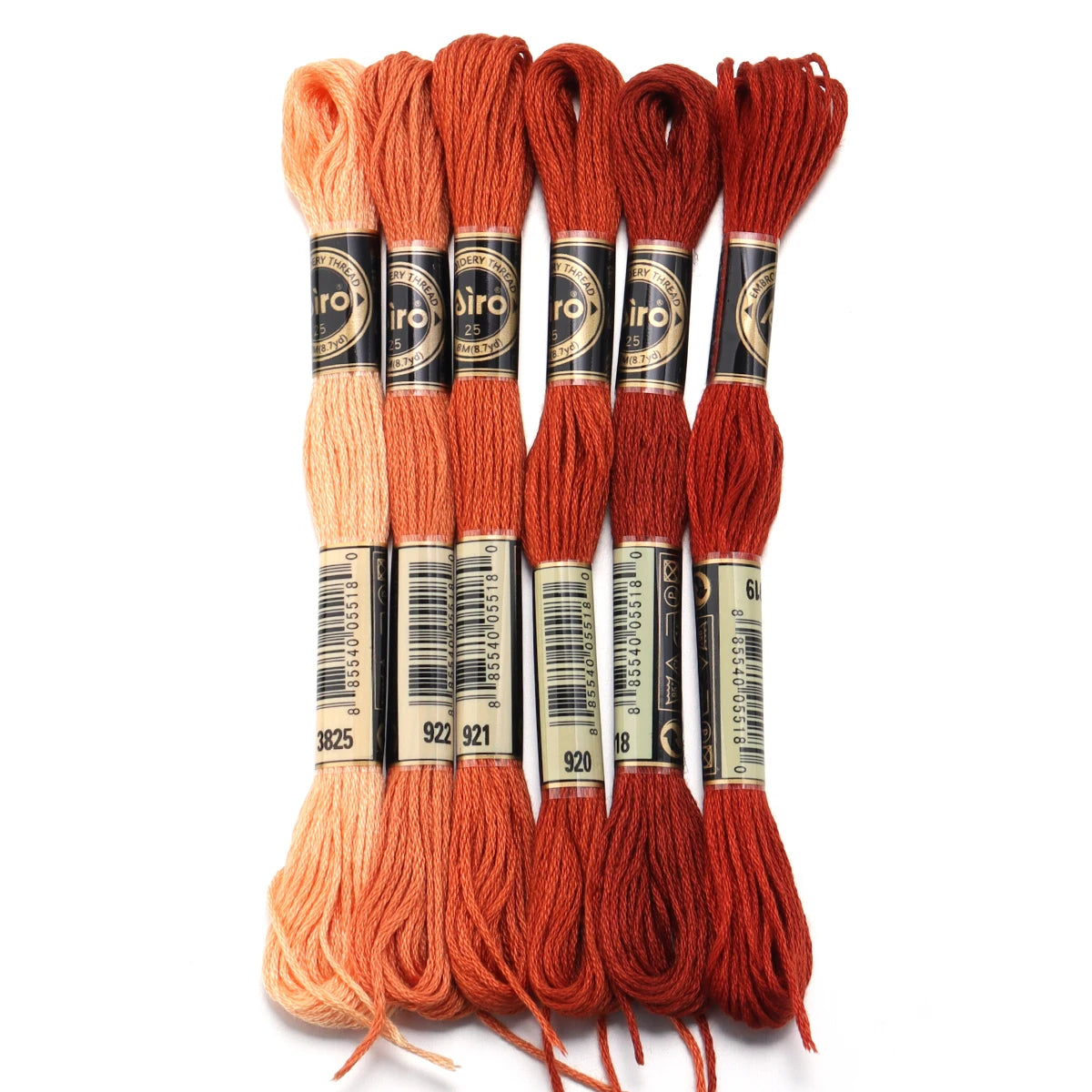 6Pcs/Lot 8m Polyester Cross Stitch Thread Colorful Embroidery Thread String Strap For DIY Sewing Crafts Clothing Accessorie 2030