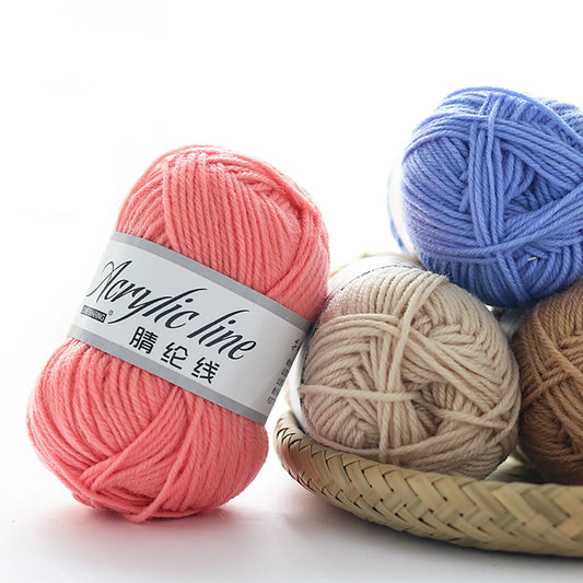 50g/Ball Acrylic Wool Yarn Thread Warm Diy Knitting Soft Baby Sweater Hat Knitted Kids Adult Scarf Supersoft Wholesale 12 Colors