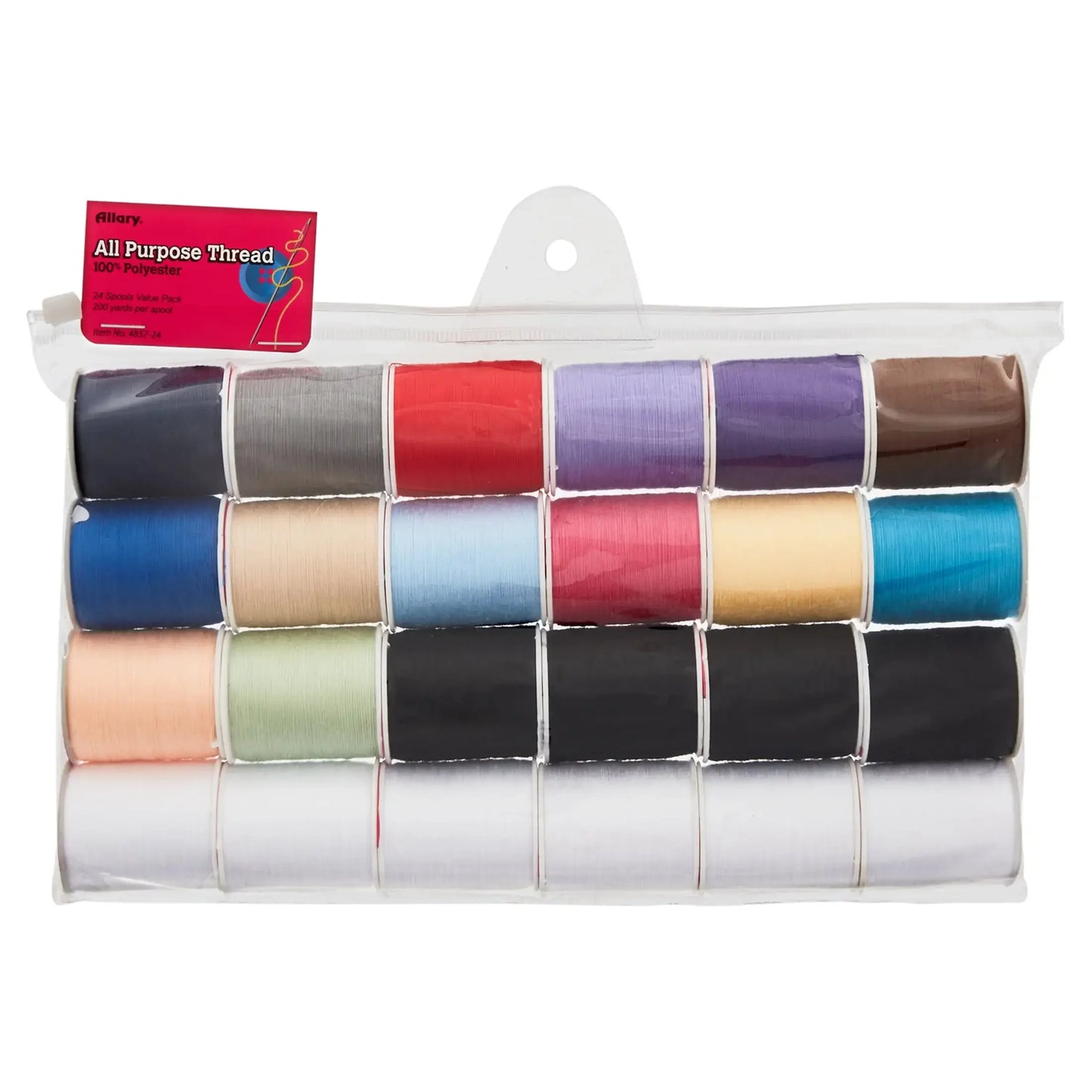 Multi-Color 100% Sewing Thread, Polyester  200 yd (24 Piece)