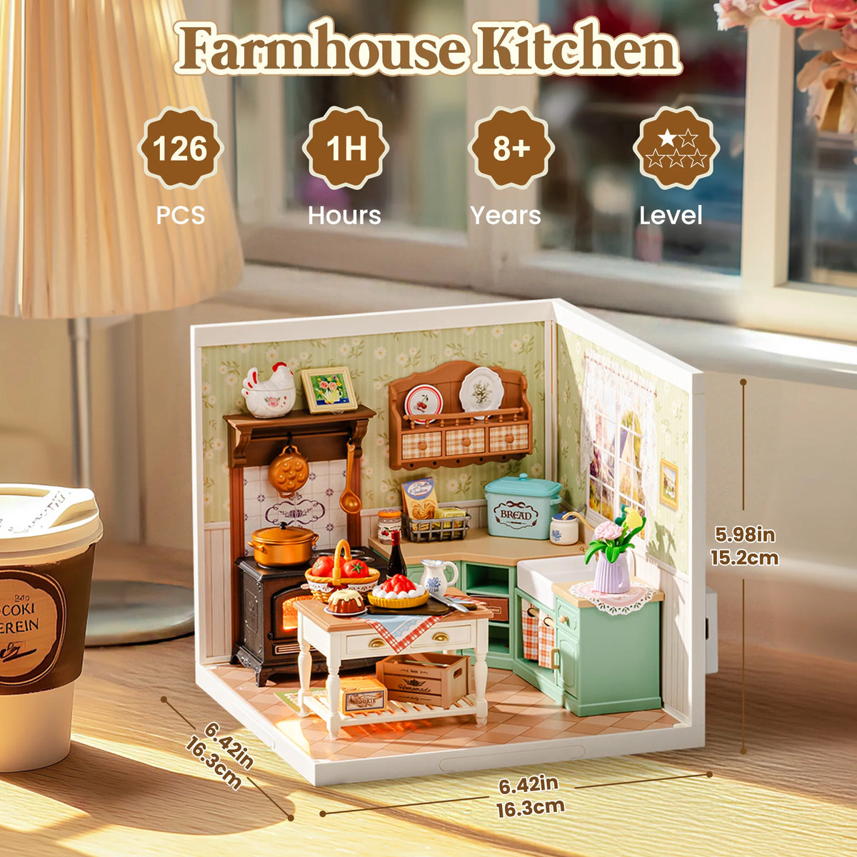 Rolife Dollhouse 3D Puzzle Super Creator Series DIY Miniature House Kit with LED Light for Home Decor Birthday Gift for Girls Teens