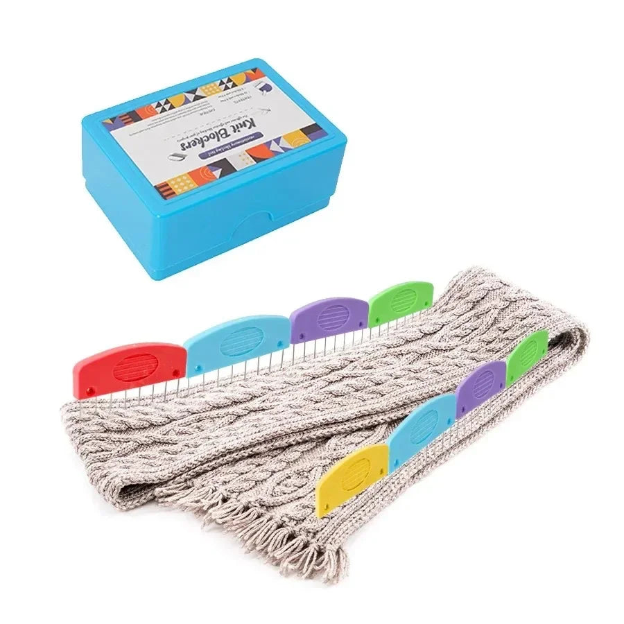 Sweater & Scarf Pinning Block Set - DIY Knitting Tool for Shawl, Cardigan, Blanket - Colorful Knitting Pins with Blocking Board