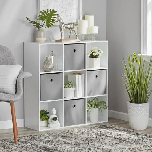 9-Cube Storage Organizer White- Multi-functional 11" Cube Shelves Organize Office Supplies Craft Supplies Photos