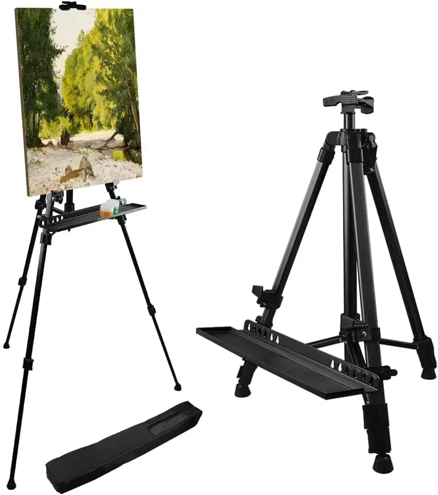 Display logo Adjustable portable easel for painting canvas heights from 17 to 66 inches