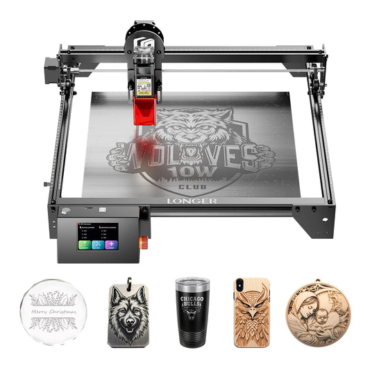 LONGER RAY5 Laser Engraving Machine Ultra-thin Laser Beam Shaping Technology Precision Wood Acrylic Engraver Cutting 400x400mm