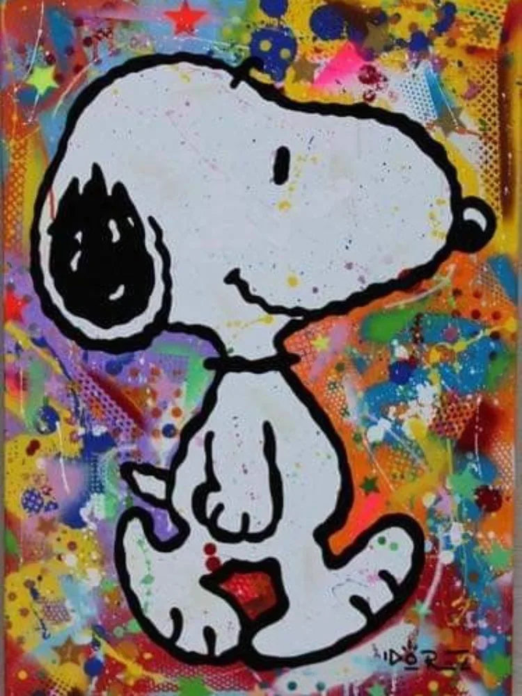 Diamond Art Painting Kit Cartoon Kawaii Snoopy Cute Dog Graffiti Comic Embroidery Mosaic Cross Stitch Home Decor Children's Gift