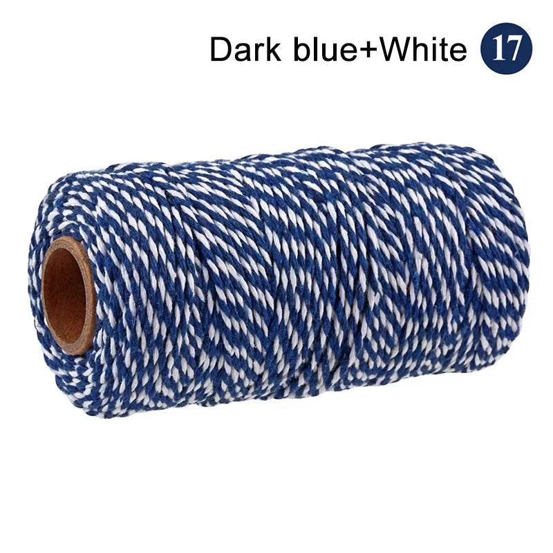 2mm 100M Macrame Cord Rope Cotton Twine Thread String Crafts DIY Sewing Handmade Wall Hangings Bohemia Wedding Party Home 2030