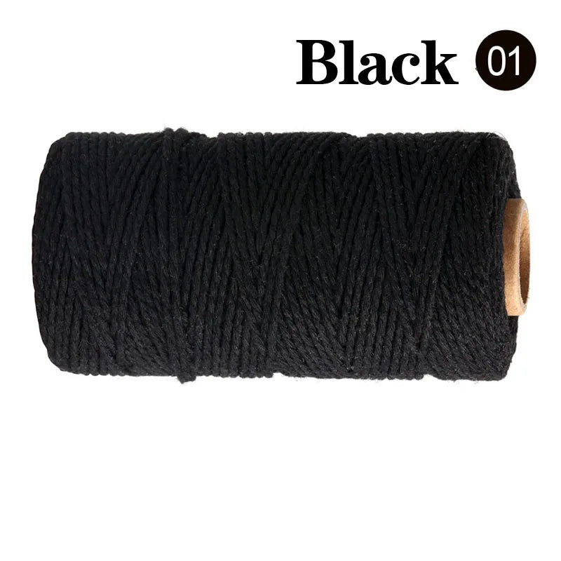 2mm 100M Macrame Cord Rope Cotton Twine Thread String Crafts DIY Sewing Handmade Wall Hangings Bohemia Wedding Party Home 2030