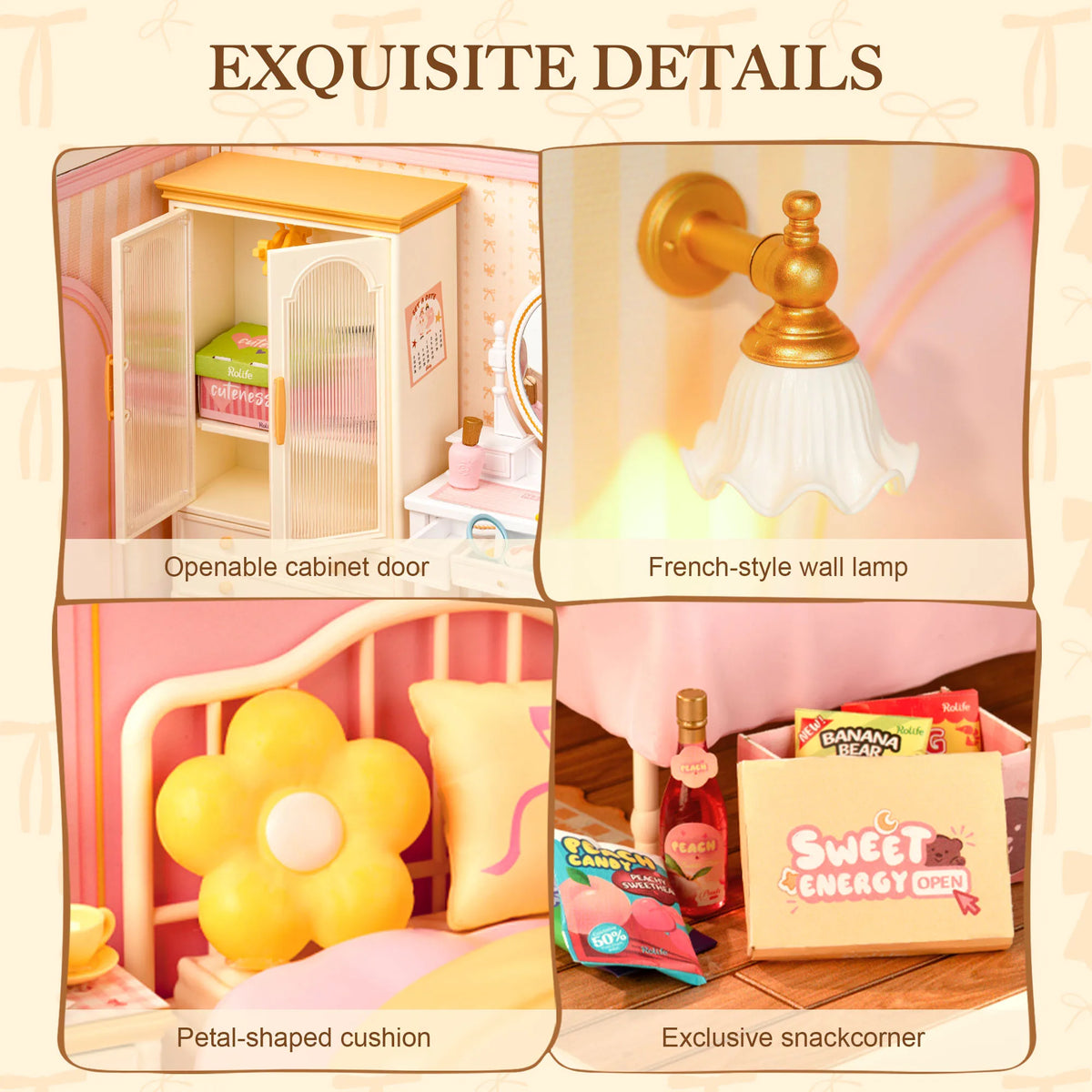 Rolife DIY Miniature House Kit Super Creator Series Mini Dollhouse 3D Puzzle Model Building Kit with LED Light for Home Decor Birthday Gift for Girls Adults