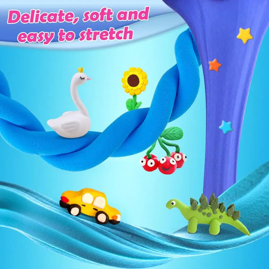 Air Dry Clay 180 Colors, Modeling Clay for Kids, DIY Molding Magic Clay for with Tools, Toys Gifts for Age 3 4 5 6 7 8 Years Old